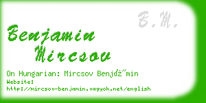 benjamin mircsov business card